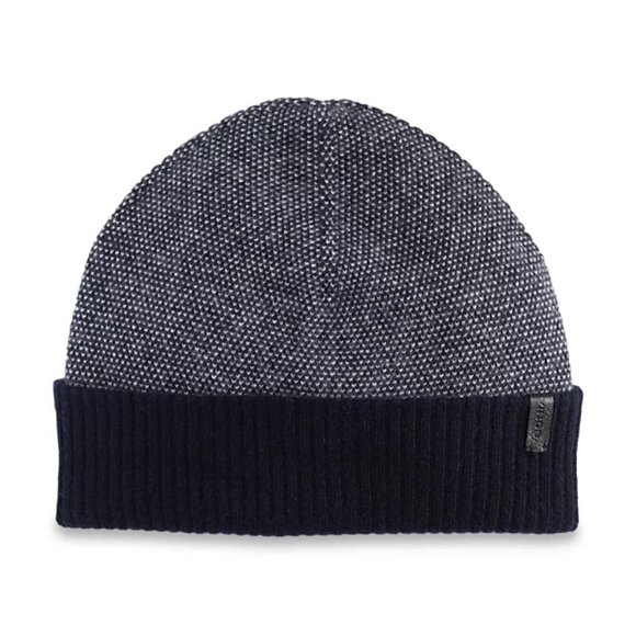 NEW VINCE Cashmere Birdseye Double Layer Beanie Cobalt unisex 663mn - Picture 2 of 2